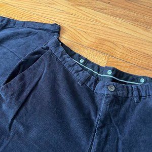 Dark Blue Vintage Corduroy Pants - Baggy Fit